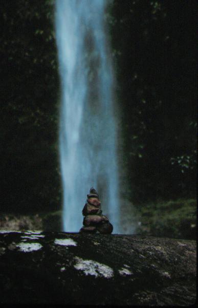 waterfall  cairn 